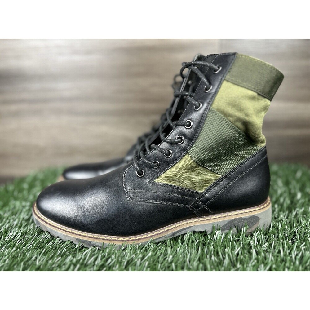 Carbon Elements camo Mens 9 Black Lace Up Lite Weight Work Boots Lug Sole‎